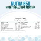 NutraB50 Nutritional Information