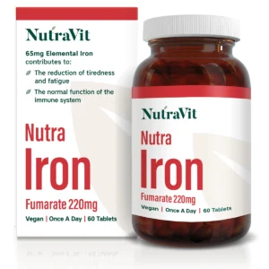A bottle of NutraVit Nutra Iron Iron supplements 